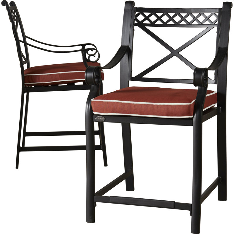 Fleur De Lis Living Nadine 2 Person Square Outdoor Dining Set with